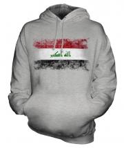 Iraq Distressed Flag Unisex Adult Hoodie