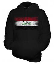 Iraq Distressed Flag Unisex Adult Hoodie