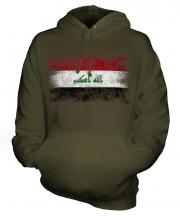 Iraq Distressed Flag Unisex Adult Hoodie
