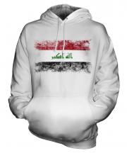 Iraq Distressed Flag Unisex Adult Hoodie