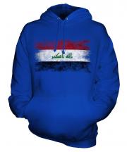Iraq Distressed Flag Unisex Adult Hoodie