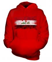 Iraq Distressed Flag Unisex Adult Hoodie