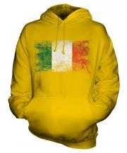 Ireland Distressed Flag Unisex Adult Hoodie
