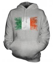 Ireland Distressed Flag Unisex Adult Hoodie
