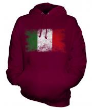 Italy Distressed Flag Unisex Adult Hoodie