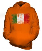 Italy Distressed Flag Unisex Adult Hoodie