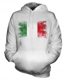 Italy Distressed Flag Unisex Adult Hoodie