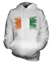 Ivory Coast Distressed Flag Unisex Adult Hoodie