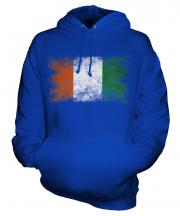 Ivory Coast Distressed Flag Unisex Adult Hoodie