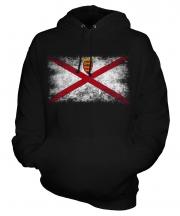 Jersey Distressed Flag Unisex Adult Hoodie