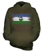 Kabardino-Balkaria Distressed Flag Unisex Adult Hoodie
