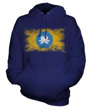 Kalmykia Distressed Flag Unisex Adult Hoodie