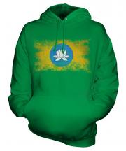 Kalmykia Distressed Flag Unisex Adult Hoodie
