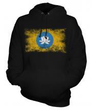 Kalmykia Distressed Flag Unisex Adult Hoodie
