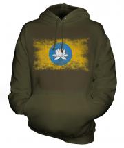 Kalmykia Distressed Flag Unisex Adult Hoodie