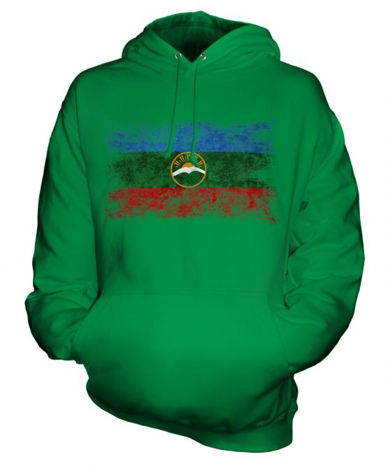 Karachay-Cherkessia Distressed Flag Unisex Adult Hoodie