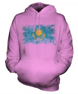 Kazakhstan Distressed Flag Unisex Adult Hoodie