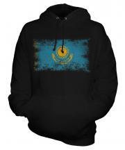 Kazakhstan Distressed Flag Unisex Adult Hoodie