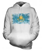 Kazakhstan Distressed Flag Unisex Adult Hoodie
