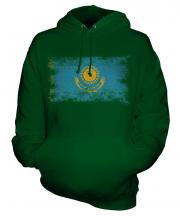 Kazakhstan Distressed Flag Unisex Adult Hoodie