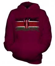 Kenya Distressed Flag Unisex Adult Hoodie