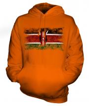 Kenya Distressed Flag Unisex Adult Hoodie
