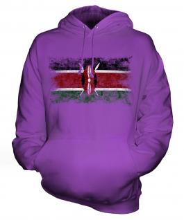 Kenya Distressed Flag Unisex Adult Hoodie