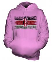 Kenya Distressed Flag Unisex Adult Hoodie