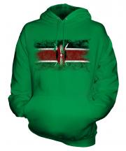 Kenya Distressed Flag Unisex Adult Hoodie