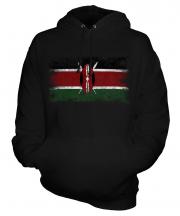 Kenya Distressed Flag Unisex Adult Hoodie