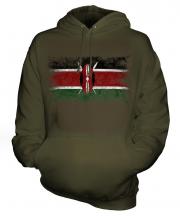 Kenya Distressed Flag Unisex Adult Hoodie