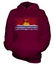 Kiribati Distressed Flag Unisex Adult Hoodie