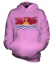 Kiribati Distressed Flag Unisex Adult Hoodie