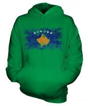 Kosovo Distressed Flag Unisex Adult Hoodie