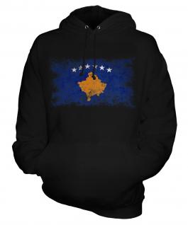 Kosovo Distressed Flag Unisex Adult Hoodie