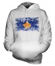 Kosovo Distressed Flag Unisex Adult Hoodie