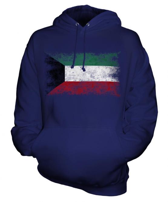 Kuwait Distressed Flag Unisex Adult Hoodie
