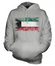 Kuwait Distressed Flag Unisex Adult Hoodie