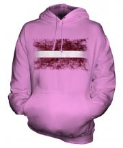 Latvia Distressed Flag Unisex Adult Hoodie