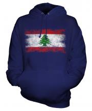 Lebanon Distressed Flag Unisex Adult Hoodie