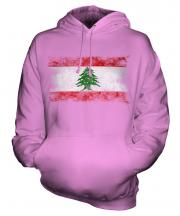 Lebanon Distressed Flag Unisex Adult Hoodie