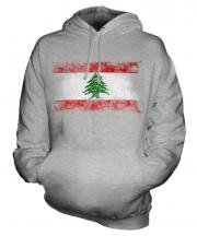 Lebanon Distressed Flag Unisex Adult Hoodie