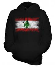 Lebanon Distressed Flag Unisex Adult Hoodie