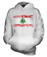 Lebanon Distressed Flag Unisex Adult Hoodie