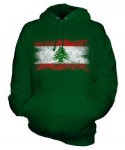 Lebanon Distressed Flag Unisex Adult Hoodie