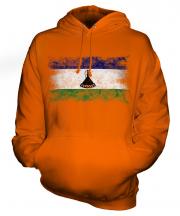 Lesotho Distressed Flag Unisex Adult Hoodie
