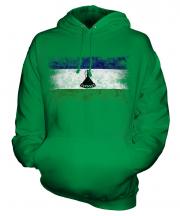 Lesotho Distressed Flag Unisex Adult Hoodie