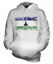 Lesotho Distressed Flag Unisex Adult Hoodie