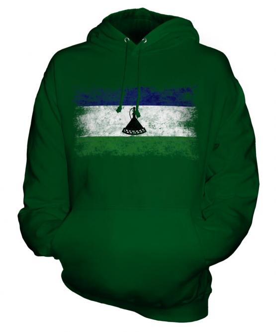Lesotho Distressed Flag Unisex Adult Hoodie
