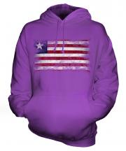 Liberia Distressed Flag Unisex Adult Hoodie